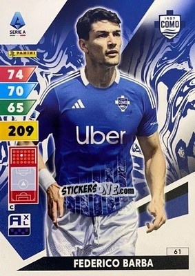 Sticker Federico Barba - Calciatori 2024-2025. Adrenalyn XL
 n. 61 - Panini