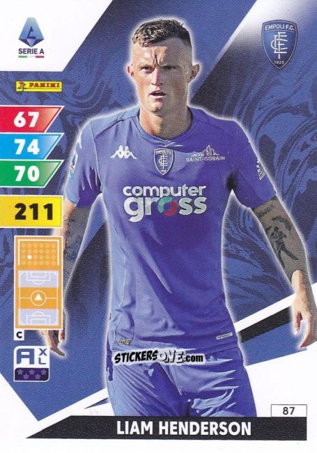 Sticker Liam Henderson - Calciatori 2024-2025. Adrenalyn XL
 n. 87 - Panini