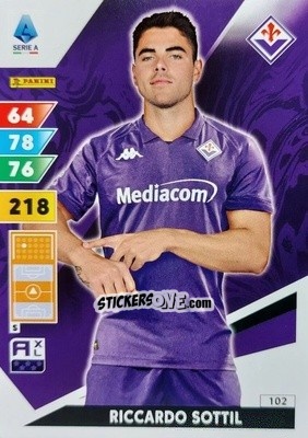 Sticker Riccardo Sottil - Calciatori 2024-2025. Adrenalyn XL
 n. 102 - Panini