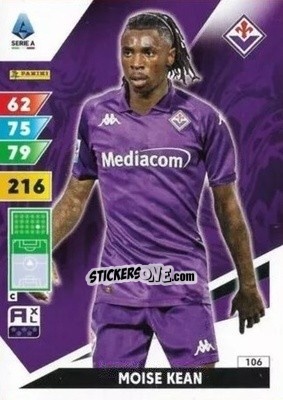 Sticker Moise Kean - Calciatori 2024-2025. Adrenalyn XL
 n. 106 - Panini