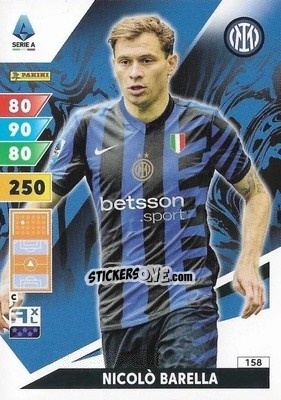 Sticker Nicolò Barella - Calciatori 2024-2025. Adrenalyn XL
 n. 158 - Panini