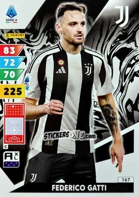 Sticker Federico Gatti - Calciatori 2024-2025. Adrenalyn XL
 n. 167 - Panini