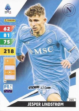 Sticker Jesper Lindstrøm - Calciatori 2024-2025. Adrenalyn XL
 n. 265 - Panini