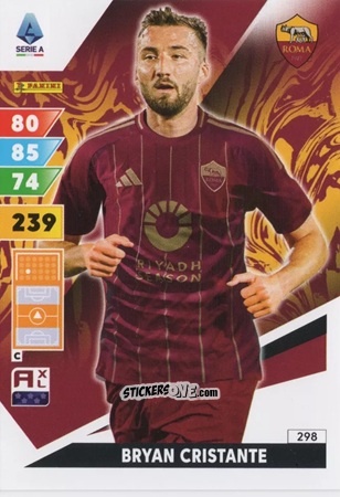 Sticker Bryan Cristante - Calciatori 2024-2025. Adrenalyn XL
 n. 298 - Panini