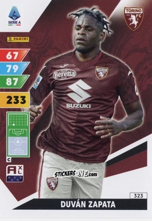 Sticker Duván Zapata - Calciatori 2024-2025. Adrenalyn XL
 n. 323 - Panini