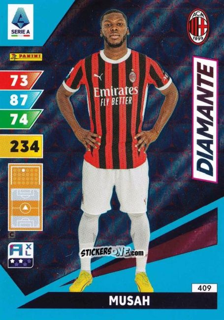 Sticker Yunus Musah - Calciatori 2024-2025. Adrenalyn XL
 n. 409 - Panini