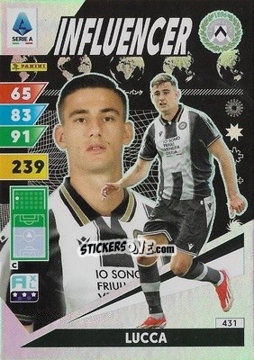 Sticker Lorenzo Lucca - Calciatori 2024-2025. Adrenalyn XL
 n. 431 - Panini