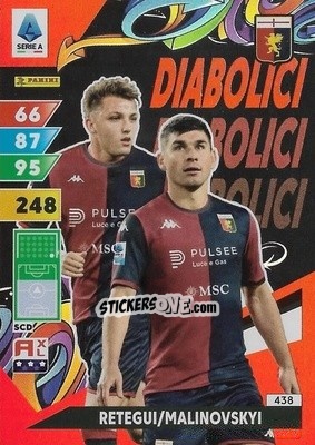 Sticker Mateo Retegui / Ruslan Malinovskyi - Calciatori 2024-2025. Adrenalyn XL
 n. 438 - Panini