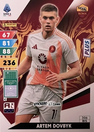 Figurina Artem Dovbyk - Calciatori 2024-2025. Adrenalyn XL
 n. 306bis - Panini