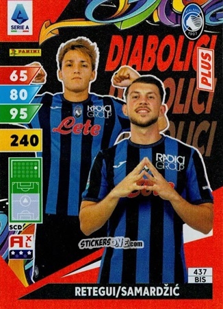 Figurina Retegui / Samardzic - Calciatori 2024-2025. Adrenalyn XL
 n. 437bis - Panini