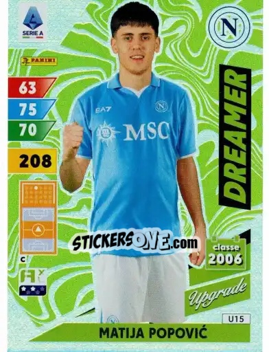Sticker Matija Popovic - Calciatori 2024-2025. Adrenalyn XL
 n. U15 - Panini