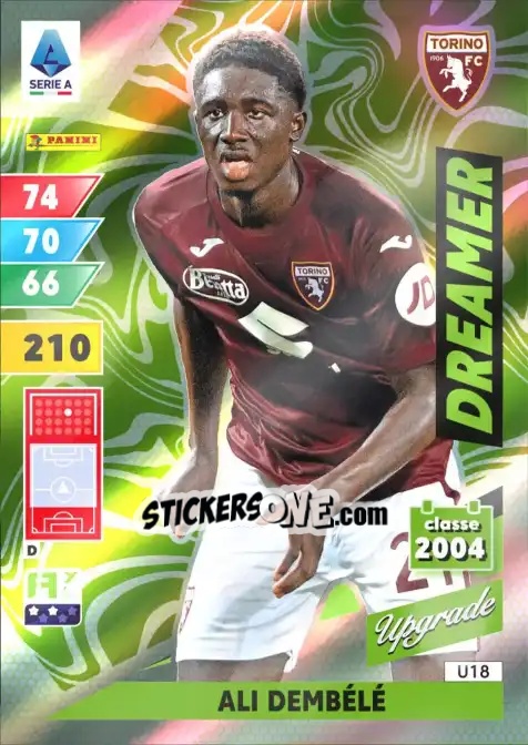 Sticker Ali Dembélé - Calciatori 2024-2025. Adrenalyn XL
 n. U18 - Panini
