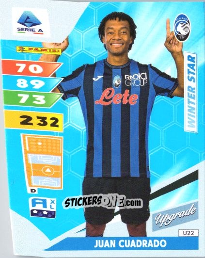 Sticker Juan Cuadrado - Calciatori 2024-2025. Adrenalyn XL
 n. U22 - Panini