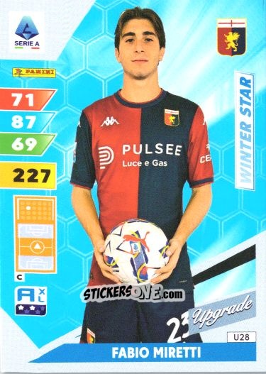 Sticker Fabio Miretti - Calciatori 2024-2025. Adrenalyn XL
 n. U28 - Panini