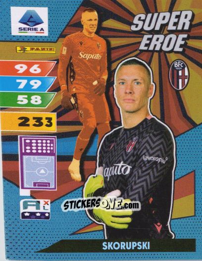 Sticker Łukasz Skorupski - Calciatori 2024-2025. Adrenalyn XL
 n. SE12 - Panini