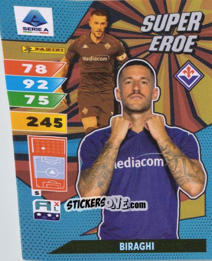 Sticker Cristiano Biraghi - Calciatori 2024-2025. Adrenalyn XL
 n. SE15 - Panini