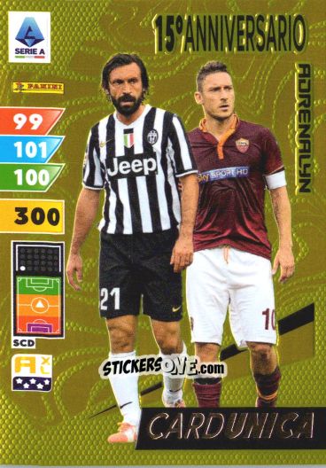 Sticker Andrea Pirlo / Francesco Totti - Calciatori 2024-2025. Adrenalyn XL
 n. CU - Panini