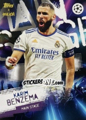 Sticker Karim Benzema - UEFA Champions League 2021-2022 Football Festival by Steve Aoki
 n. 58 - Topps