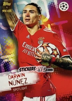 Sticker Darwin Nunez - UEFA Champions League 2021-2022 Football Festival by Steve Aoki
 n. 89 - Topps