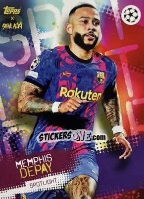 Sticker Memphis Depay - UEFA Champions League 2021-2022 Football Festival by Steve Aoki
 n. 95 - Topps