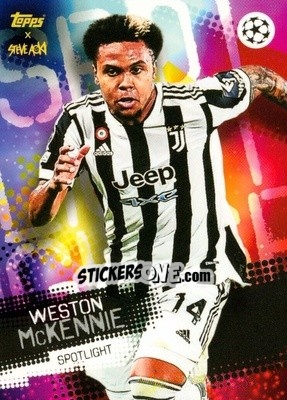 Sticker Weston McKennie - UEFA Champions League 2021-2022 Football Festival by Steve Aoki
 n. 100 - Topps