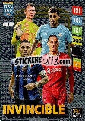 Sticker Manuel Neuer / Rúben Dias / Lautaro Martínez / Virgil van Dijk - FIFA 365: 2024-2025. Adrenalyn XL
 n. 5 - Panini
