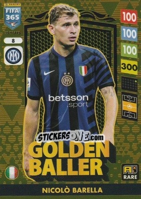 Sticker Nicolò Barella - FIFA 365: 2024-2025. Adrenalyn XL
 n. 8 - Panini