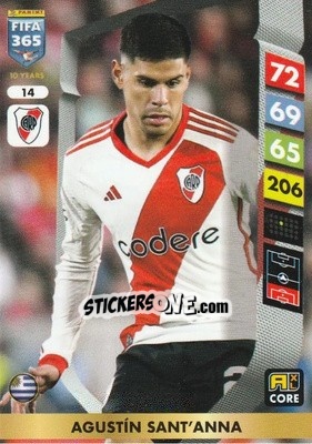 Sticker Agustín Sant'Anna - FIFA 365: 2024-2025. Adrenalyn XL
 n. 14 - Panini