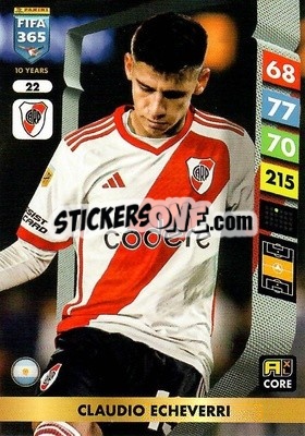 Sticker Claudio Echeverri - FIFA 365: 2024-2025. Adrenalyn XL
 n. 22 - Panini