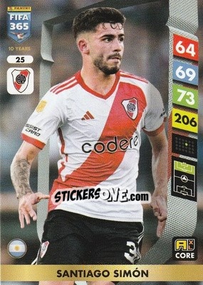 Sticker Santiago Simón - FIFA 365: 2024-2025. Adrenalyn XL
 n. 25 - Panini