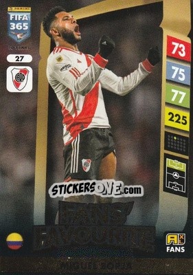 Sticker Miguel Borja - FIFA 365: 2024-2025. Adrenalyn XL
 n. 27 - Panini