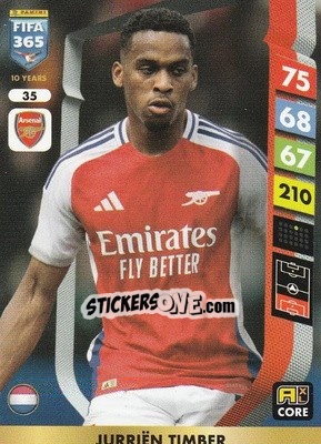 Sticker Jurriën Timber - FIFA 365: 2024-2025. Adrenalyn XL
 n. 35 - Panini