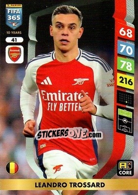 Sticker Leandro Trossard - FIFA 365: 2024-2025. Adrenalyn XL
 n. 41 - Panini