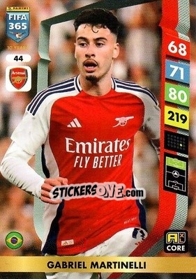Sticker Gabriel Martinelli - FIFA 365: 2024-2025. Adrenalyn XL
 n. 44 - Panini