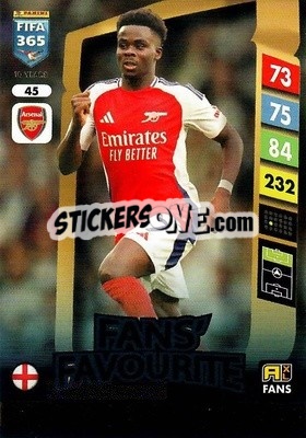 Sticker Bukayo Saka - FIFA 365: 2024-2025. Adrenalyn XL
 n. 45 - Panini