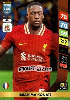 Sticker Ibrahima Konaté - FIFA 365: 2024-2025. Adrenalyn XL
 n. 48 - Panini
