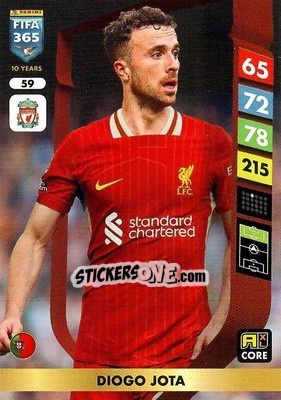 Sticker Diogo Jota - FIFA 365: 2024-2025. Adrenalyn XL
 n. 59 - Panini