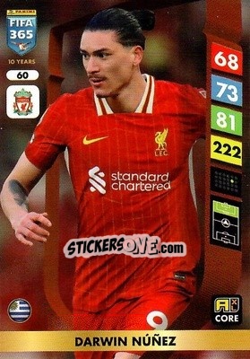 Sticker Darwin Núñez - FIFA 365: 2024-2025. Adrenalyn XL
 n. 60 - Panini