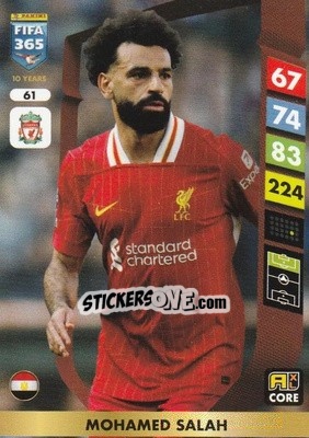 Sticker Mohamed Salah - FIFA 365: 2024-2025. Adrenalyn XL
 n. 61 - Panini