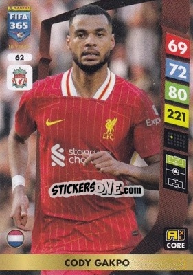 Sticker Cody Gakpo - FIFA 365: 2024-2025. Adrenalyn XL
 n. 62 - Panini