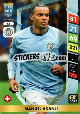 Sticker Manuel Akanji - FIFA 365: 2024-2025. Adrenalyn XL
 n. 66 - Panini