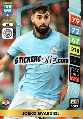 Sticker Joško Gvardiol - FIFA 365: 2024-2025. Adrenalyn XL
 n. 68 - Panini