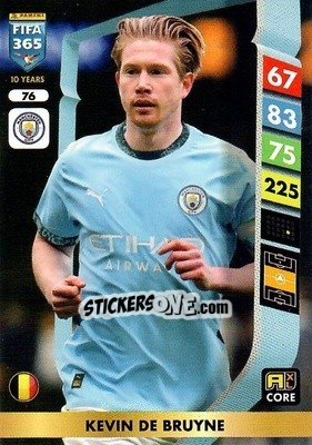 Sticker Kevin De Bruyne - FIFA 365: 2024-2025. Adrenalyn XL
 n. 76 - Panini