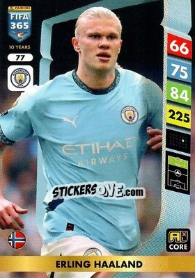 Sticker Erling Haaland - FIFA 365: 2024-2025. Adrenalyn XL
 n. 77 - Panini