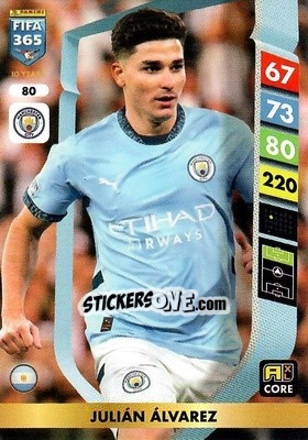 Sticker Julian Álvarez - FIFA 365: 2024-2025. Adrenalyn XL
 n. 80 - Panini
