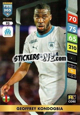 Sticker Geoffrey Kondogbia - FIFA 365: 2024-2025. Adrenalyn XL
 n. 92 - Panini
