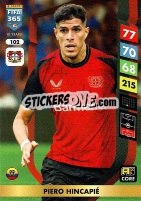 Sticker Piero Hincapié - FIFA 365: 2024-2025. Adrenalyn XL
 n. 102 - Panini