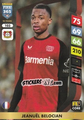 Sticker Jeanuël Belocian - FIFA 365: 2024-2025. Adrenalyn XL
 n. 103 - Panini
