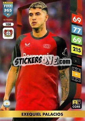 Sticker Exequiel Palacios - FIFA 365: 2024-2025. Adrenalyn XL
 n. 108 - Panini