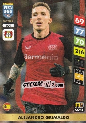 Sticker Álejandro Grimaldo - FIFA 365: 2024-2025. Adrenalyn XL
 n. 109 - Panini